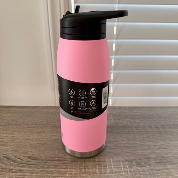 NWT Hydrapeak Flow 32oz Insulated Water Bottle with Straw - Picture 3 of 5